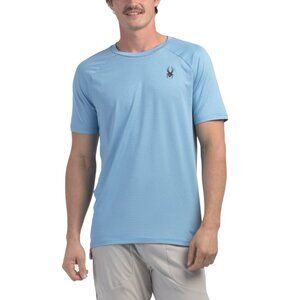 SPYDER Tranquil Blue Active Jacquard Mesh Tee